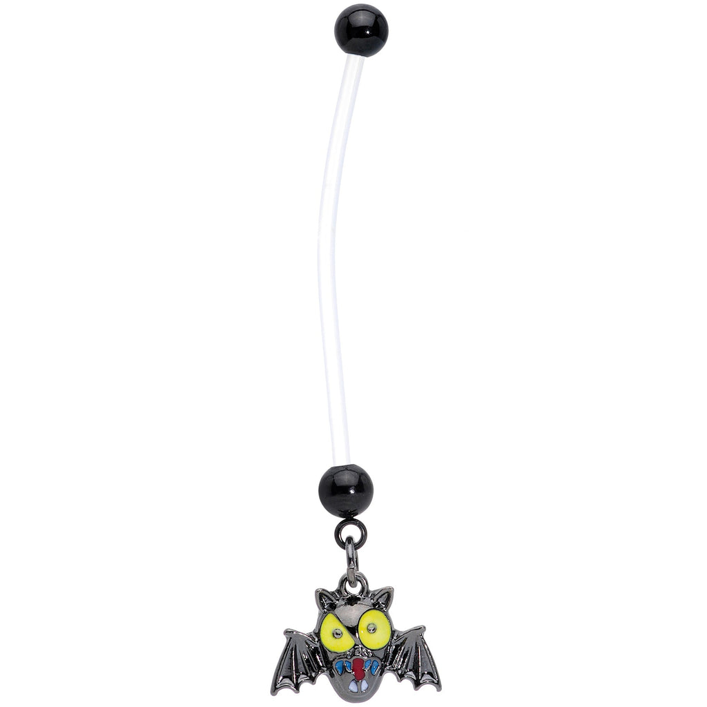 BodyCandy Gone Batty Scary Bat Halloween Dangle Pregnancy Belly Ring — main product shot