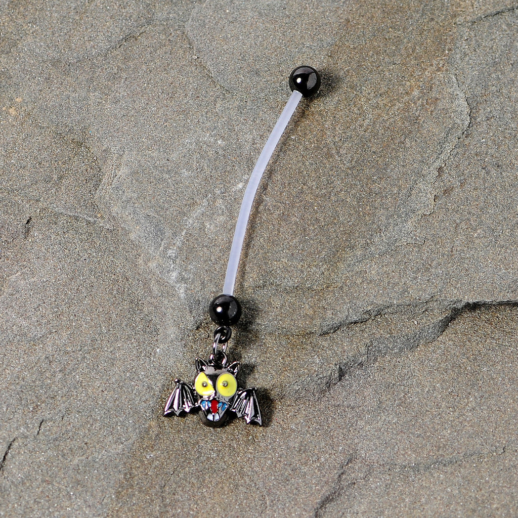 BodyCandy Gone Batty Scary Bat Halloween Dangle Pregnancy Belly Ring — lifestyle context