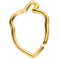 BodyCandy 16G 3/8 Gold Tone Autumn Acorn Closure Ring — main product shot