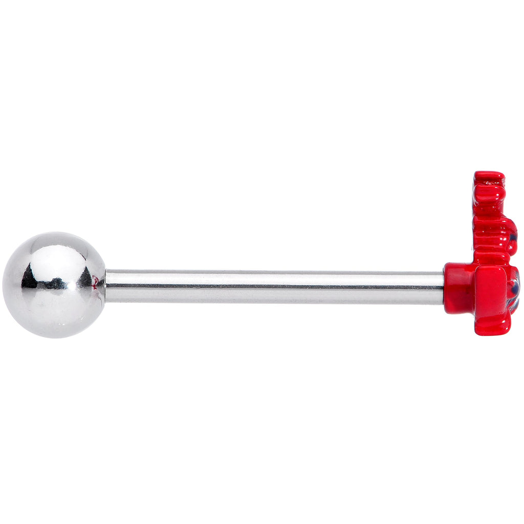 BodyCandy Red Blue Witch Moon Halloween Barbell Tongue Ring — lifestyle context