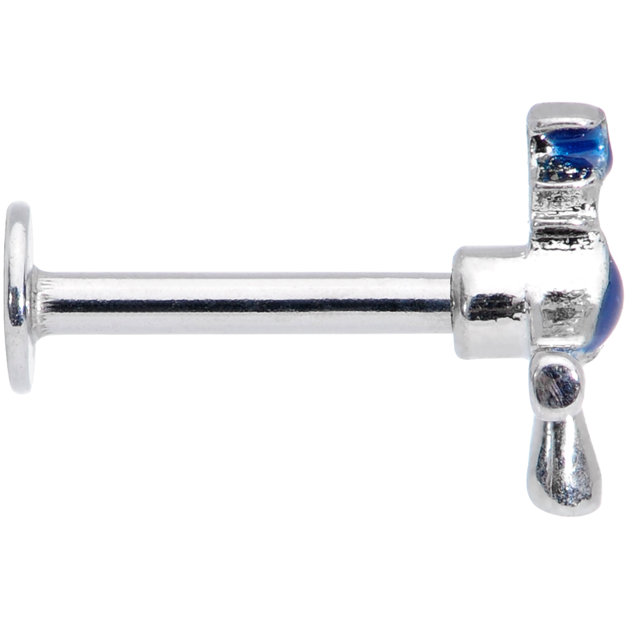 BodyCandy 16G 5/16 Blue Spooky Halloween Witch Labret Monroe Tragus — lifestyle context