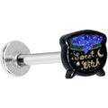 BodyCandy 16G 5/16 Sweet Witch Cauldron Halloween Labret Monroe Tragus — main product shot