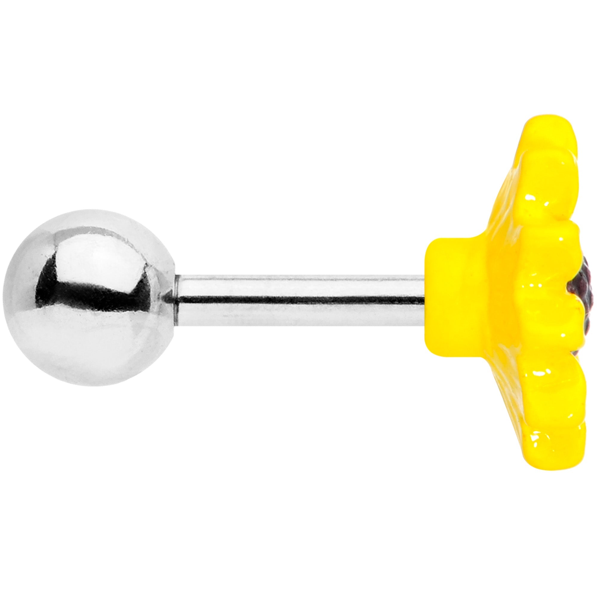 BodyCandy 16G 1/4 Yellow Sunflower Cartilage Tragus Earring — lifestyle context