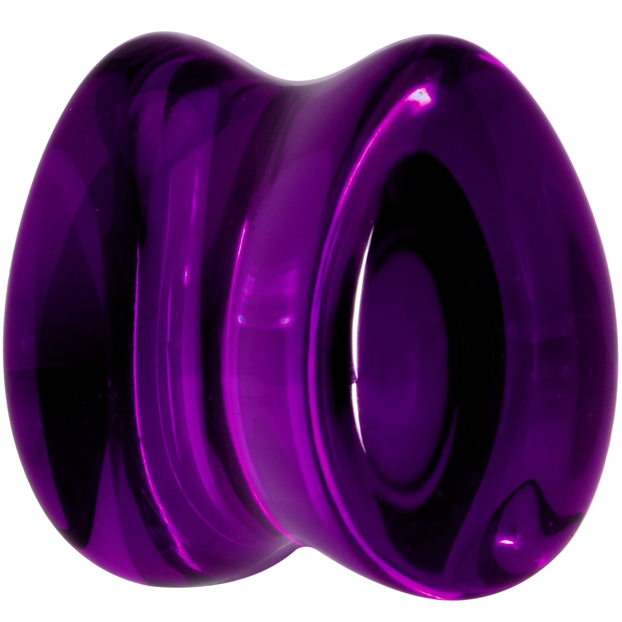 BodyCandy Solid Purple Glass Teardrop Plug Set — lifestyle context