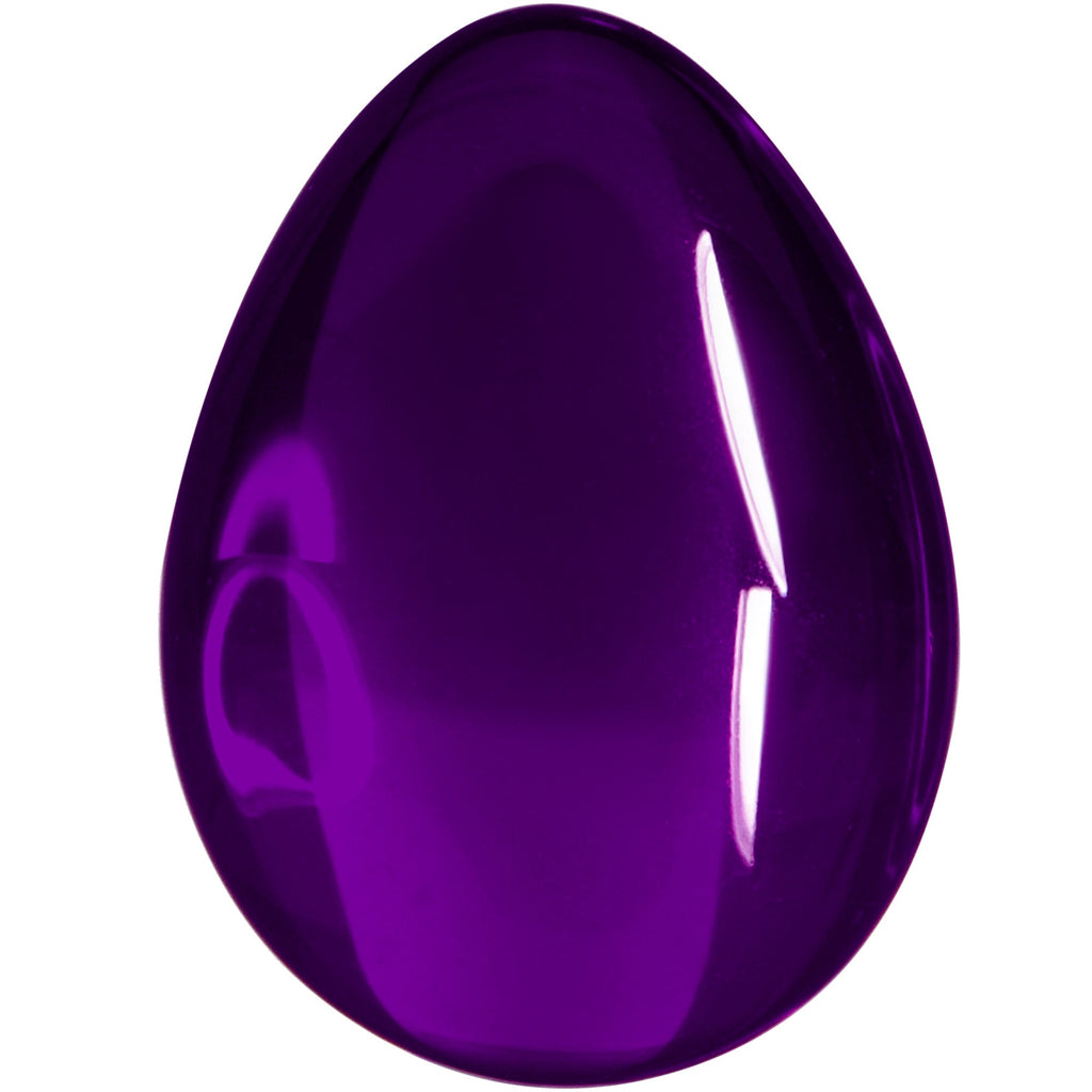 BodyCandy Solid Purple Glass Teardrop Plug Set — side view