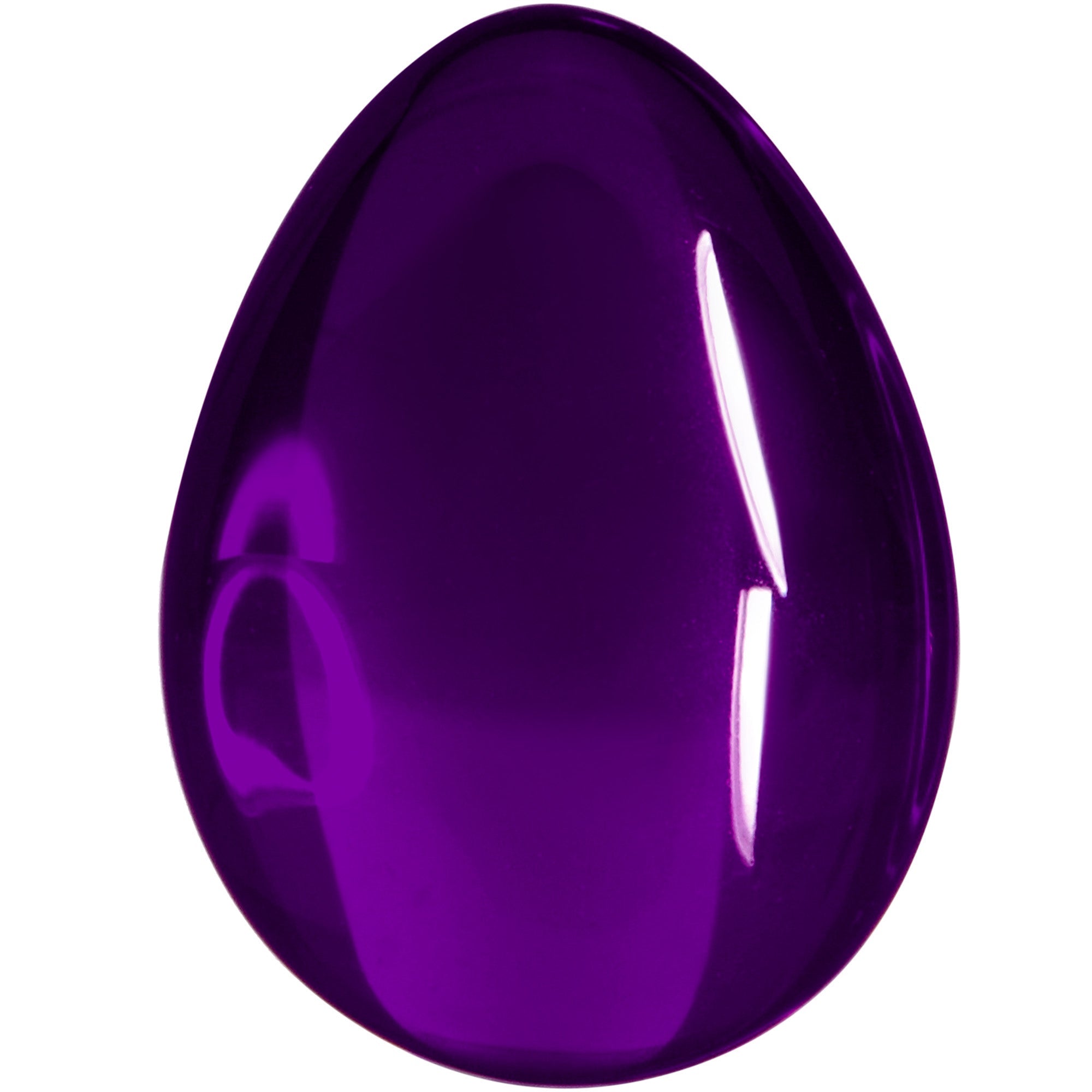 BodyCandy Solid Purple Glass Teardrop Plug Set — side view