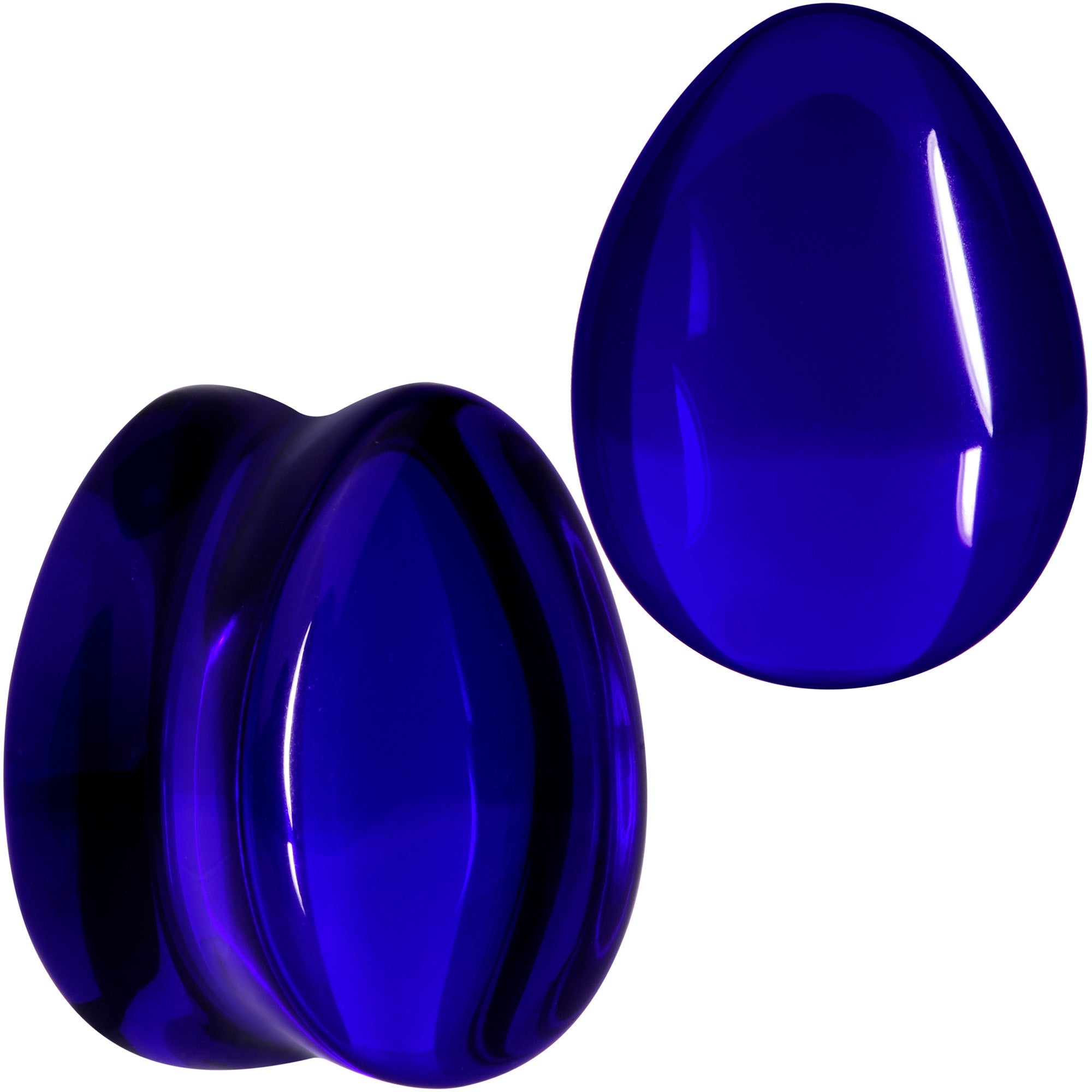 BodyCandy Solid Blue Glass Teardrop Plug Set — packaging