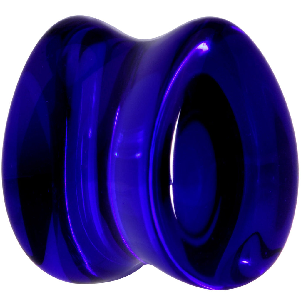 BodyCandy Solid Blue Glass Teardrop Plug Set — lifestyle context
