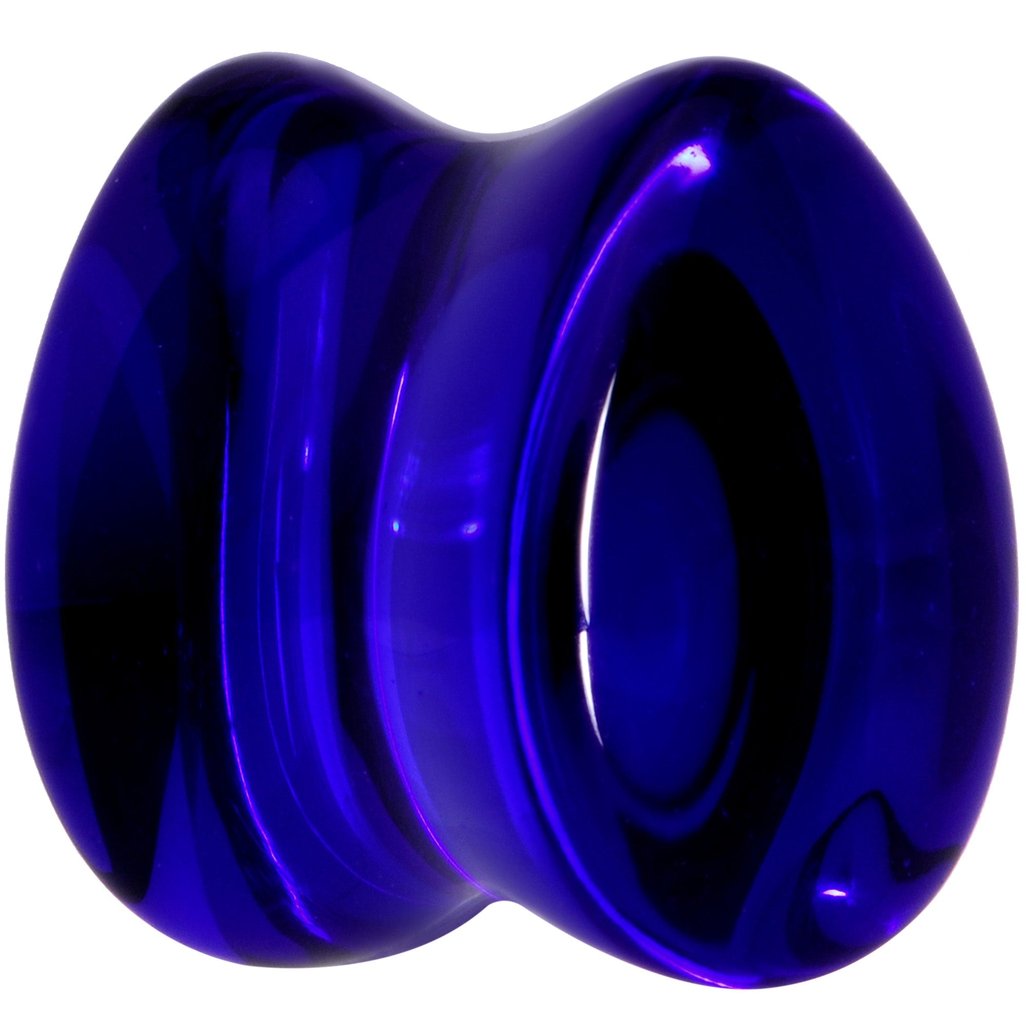 BodyCandy Solid Blue Glass Teardrop Plug Set — lifestyle context