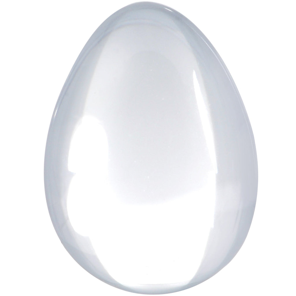 BodyCandy Solid Clear Glass Teardrop Plug Set — side view