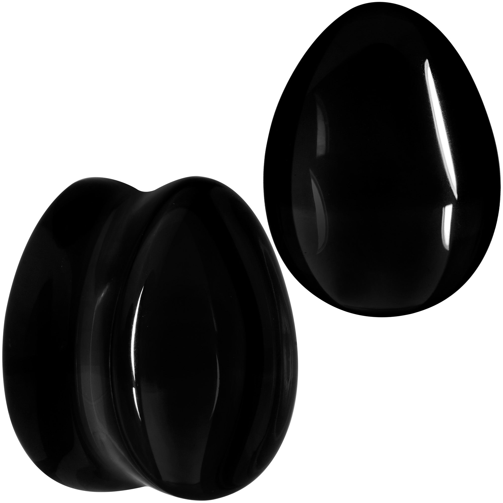 BodyCandy Solid Black Glass Teardrop Plug Set — packaging