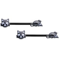 BodyCandy 14G 9/16 Black Cat Mouse Halloween Barbell Nipple Ring Set — main product shot
