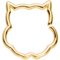 BodyCandy 16G 3/8 Gold Tone Barn Owl Halloween Closure Ring — main product shot