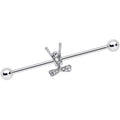 BodyCandy 14G Clear CZ Gem Crossed Golf Clubs Industrial Barbell 38mm — main product shot