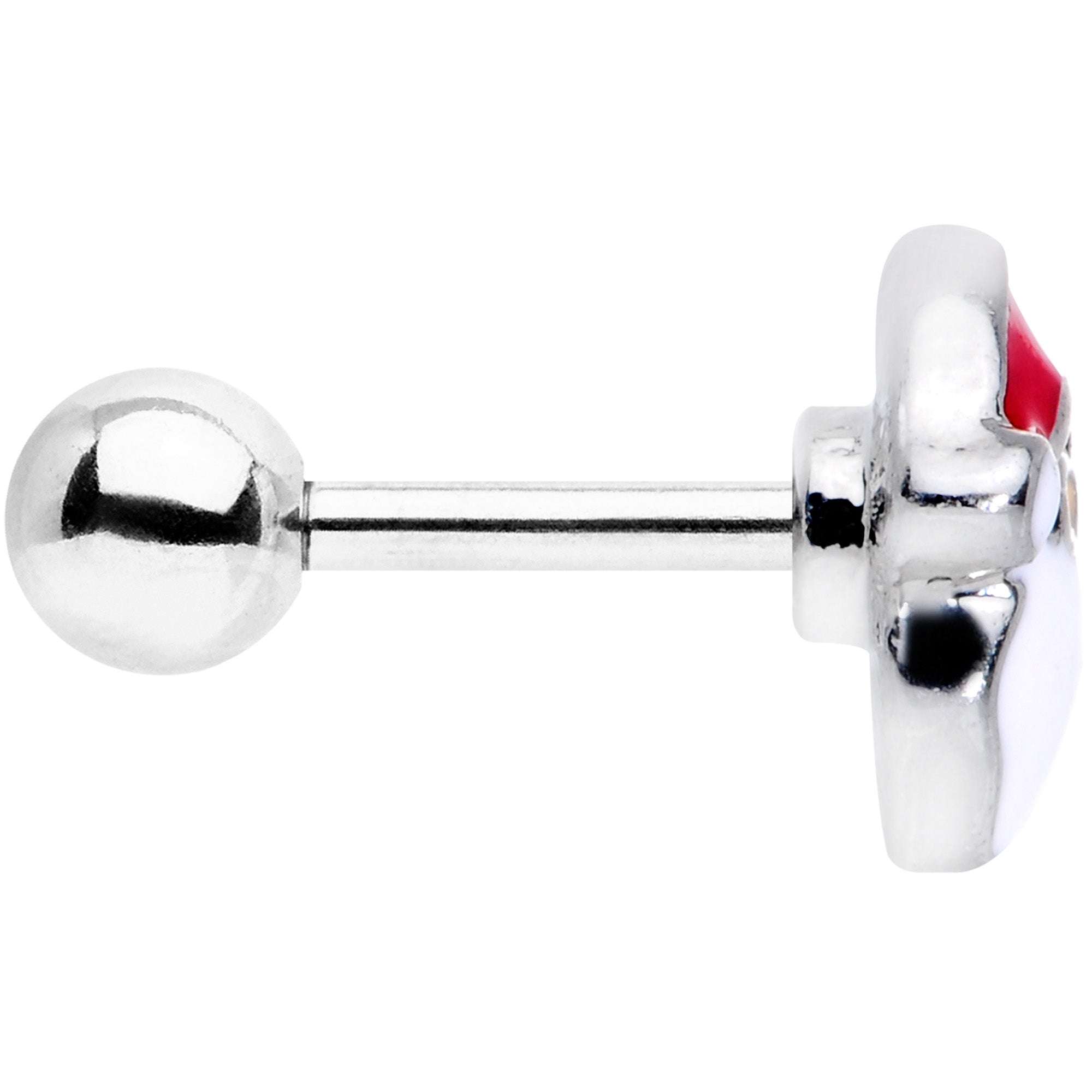 BodyCandy 16G 1/4 Red White Santa Claus Christmas Cartilage Tragus Earring — lifestyle context