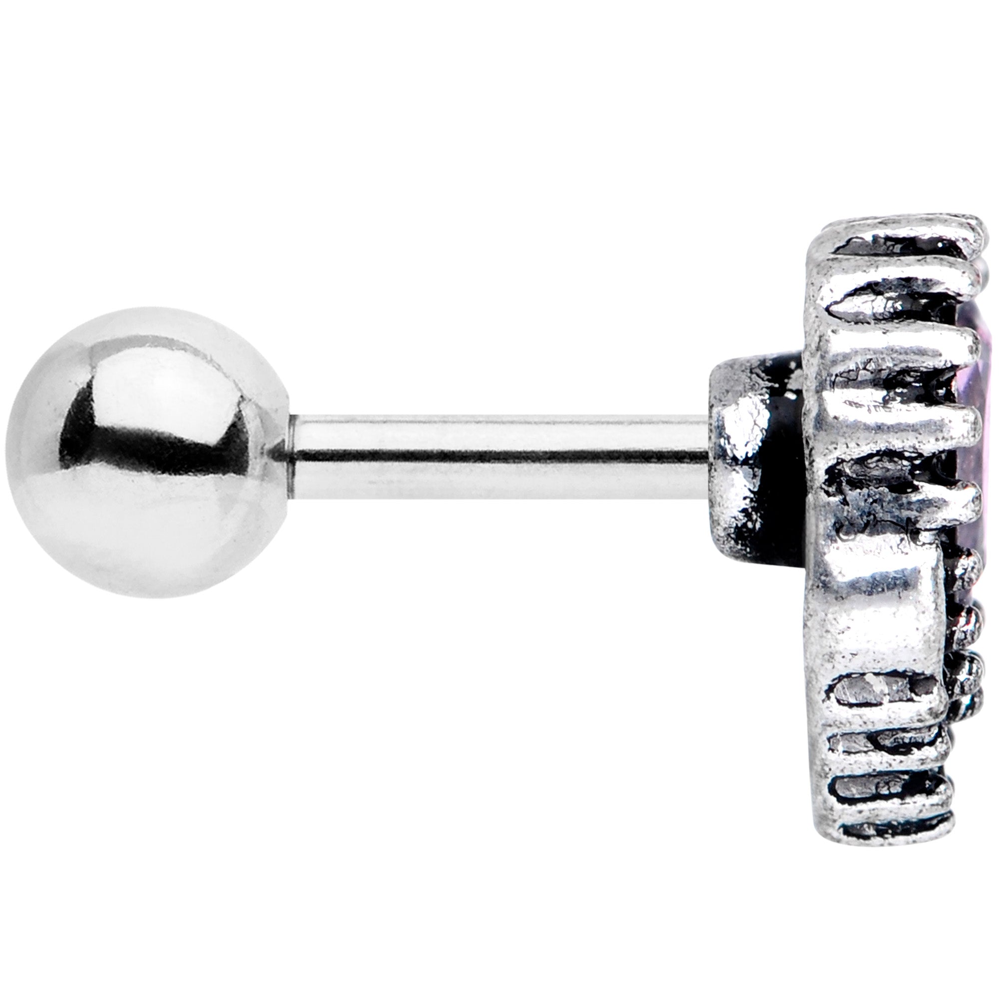 BodyCandy 16G 1/4 Pink Gem Regal Valentines Heart Cartilage Tragus Earring — lifestyle context