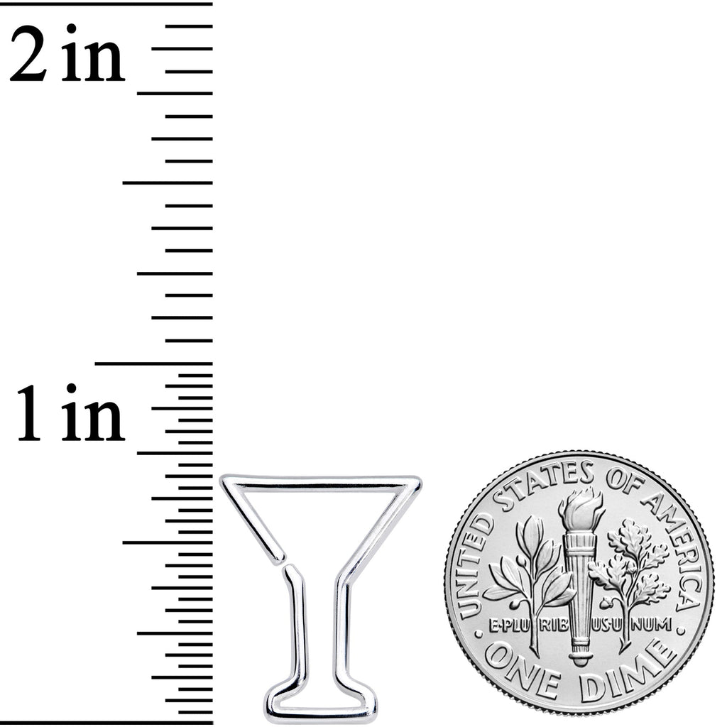 BodyCandy 16G 5/16 Bottoms Up Wineglass Erlenmeyer Flask Closure Ring — lifestyle context