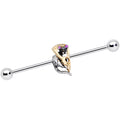 BodyCandy 14G Mouse Gets Cheese Industrial Barbell 38mm — main product shot