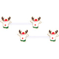 BodyCandy 14G 9/16 Bioplast Reindeer Christmas Barbell Nipple Ring Set — main product shot