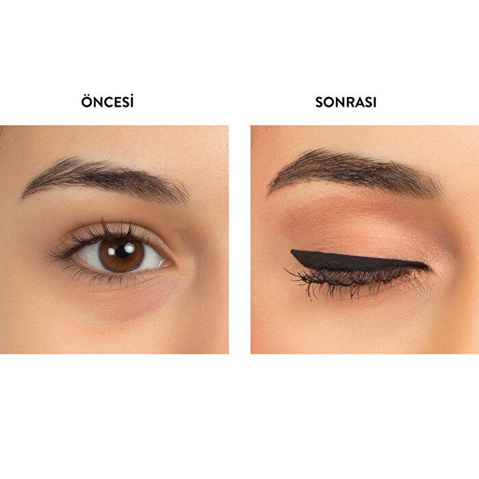 Flormar Vinyl Waterproof Black Liquid Eyeliner - High Pigment | 0.22 Fl Oz