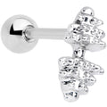 BodyCandy 16G 1/4 Clear Gem Weightlifting Barbell Cartilage Tragus Earring — main product shot