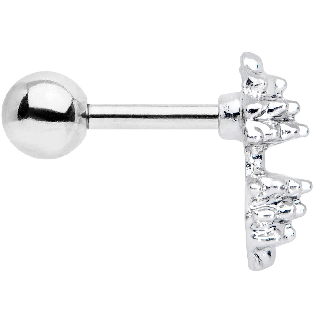 BodyCandy 16G 1/4 Clear Gem Weightlifting Barbell Cartilage Tragus Earring — lifestyle context