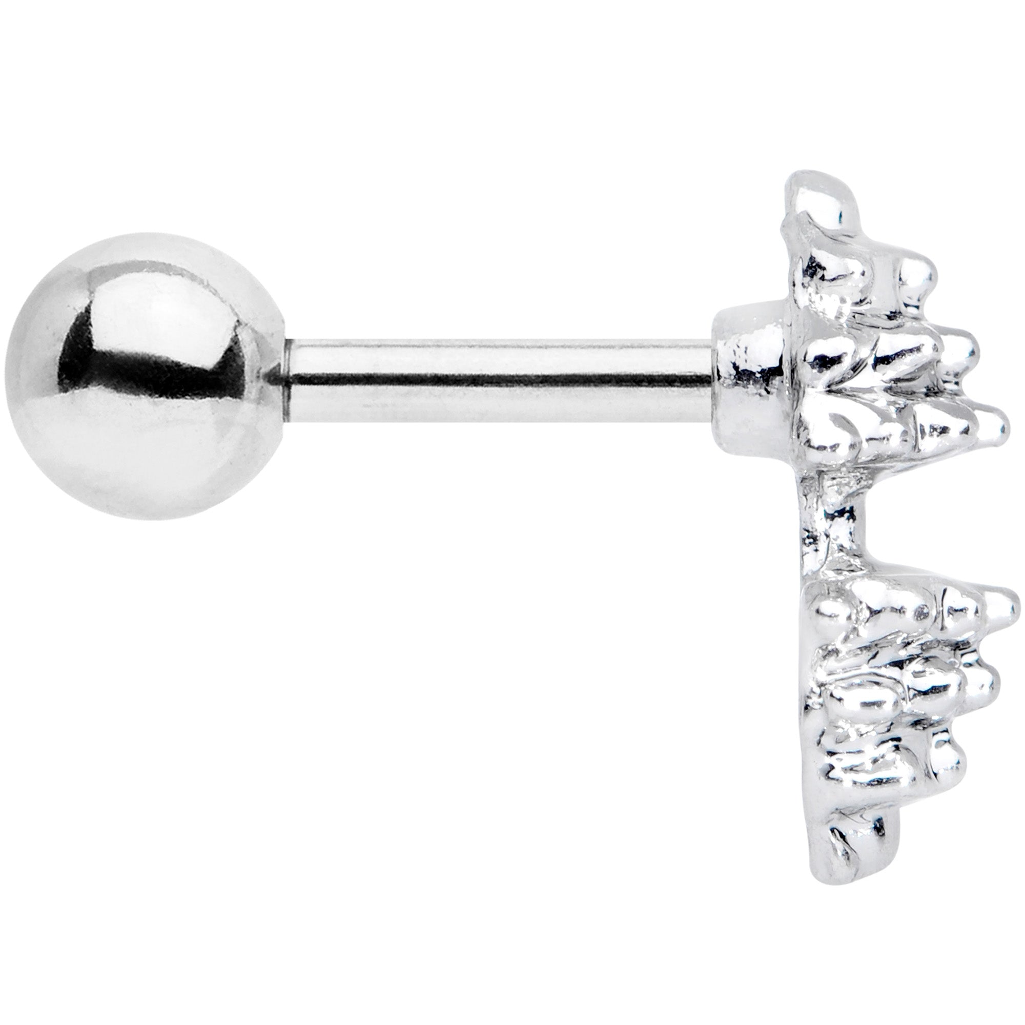 BodyCandy 16G 1/4 Clear Gem Weightlifting Barbell Cartilage Tragus Earring — lifestyle context