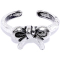 BodyCandy Rhodium Plated Pretty Bow Toe Ring — main product shot