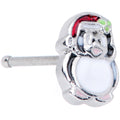 BodyCandy 20G 1/4 Black White Red Santa Penguin Christmas Nose Bone — main product shot