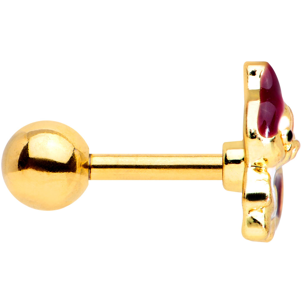BodyCandy 16G 1/4 Gold Tone Squirrel Cartilage Tragus Earring — lifestyle context