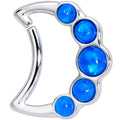 BodyCandy 16G 3/8 Blue Orb Moon Left Ear Closure Ring — main product shot