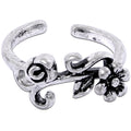 BodyCandy Rhodium Plated Vines Flower Toe Ring — main product shot