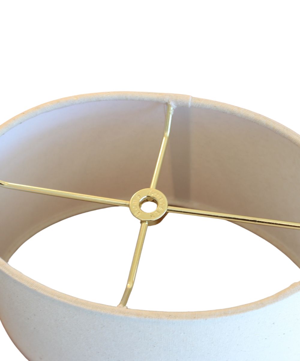 (6.5x10) Top (8x12) Bottom x 7.5H Hardback Oval Drum Lampshade, Light Oatmeal Off-White – LampsUSA, view 6