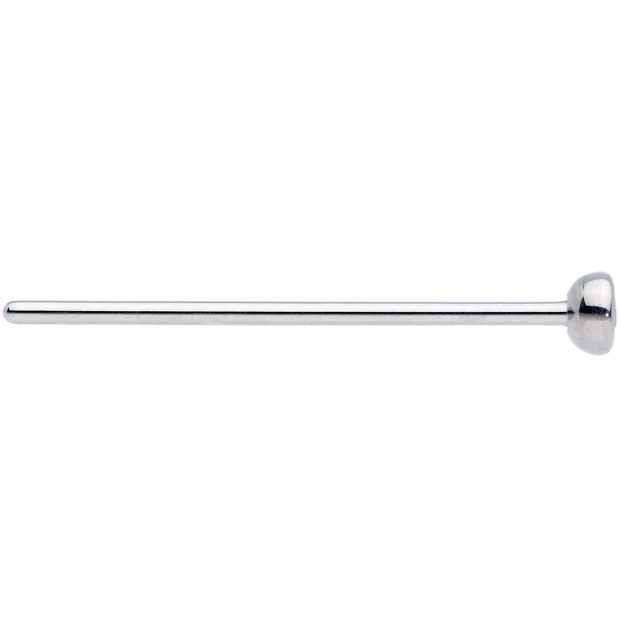 BodyCandy 20G 3/4 Clear CZ Gem Grade 23 Titanium Fishtail Nose Ring 3mm — detail close-up