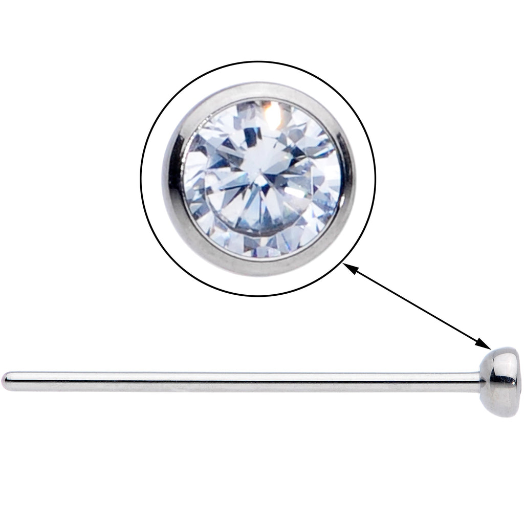 BodyCandy 20G 3/4 Clear CZ Gem Grade 23 Titanium Fishtail Nose Ring 3mm — lifestyle context
