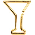BodyCandy 16G 5/16 Gold Tone Bottoms Up Wine Glass Closure Ring — main product shot