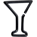 BodyCandy 16G 5/16 Black Plated Bottoms Up Wine Glass Closure Ring — main product shot