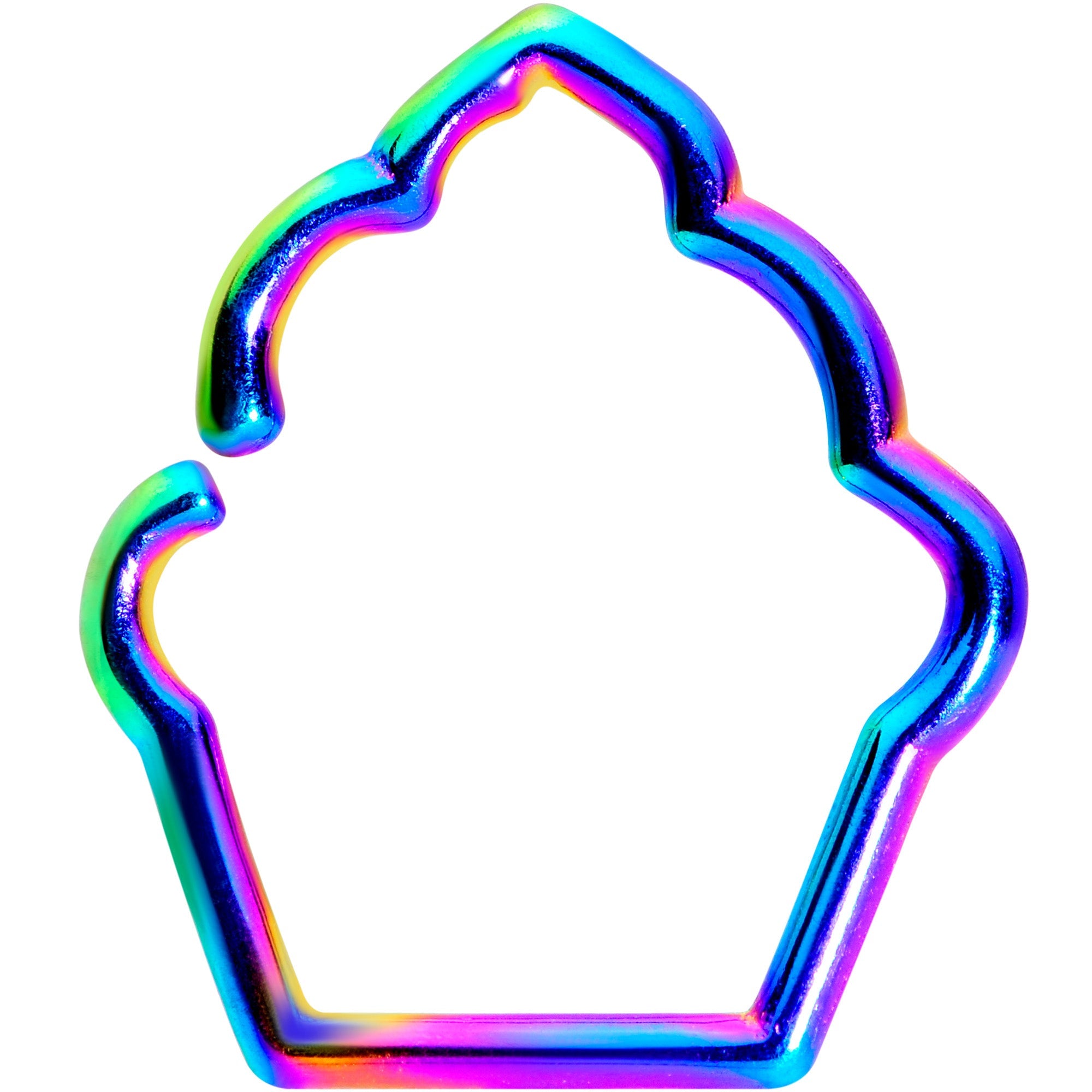 BodyCandy 16G 5/16 Rainbow Baked Treats Cupcake Closure Ring — main product shot