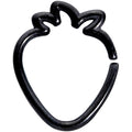 BodyCandy 16G 5/16 Black Plated Fruit Strawberry Closure Ring — main product shot