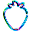 BodyCandy 16G 5/16 Rainbow Fruit Strawberry Closure Ring — main product shot