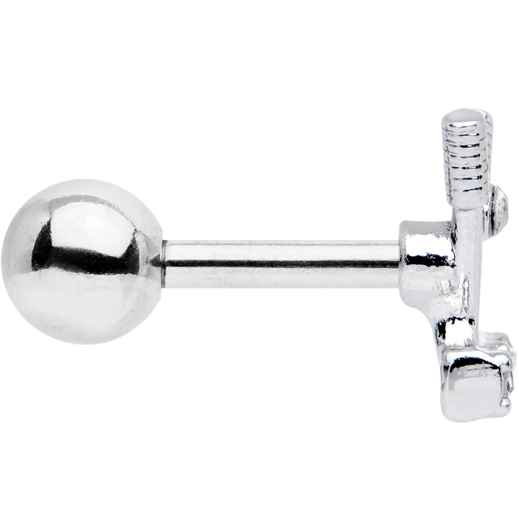 BodyCandy 16G 1/4 Clear CZ Gem Crossed Golf Clubs Cartilage Tragus Earring — lifestyle context