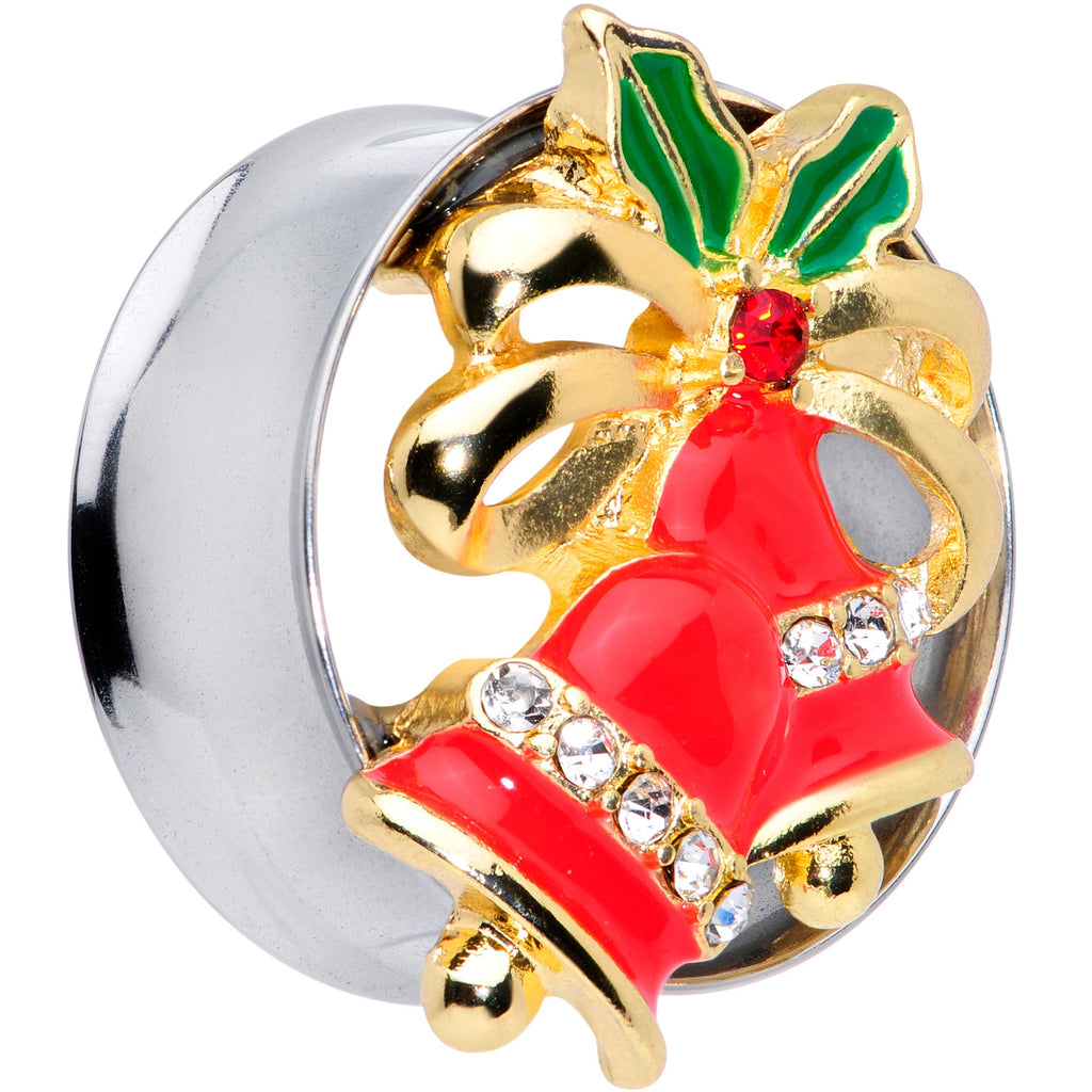 BodyCandy Clear Gem Holiday Bells Christmas Double Flare Plug Set — lifestyle context