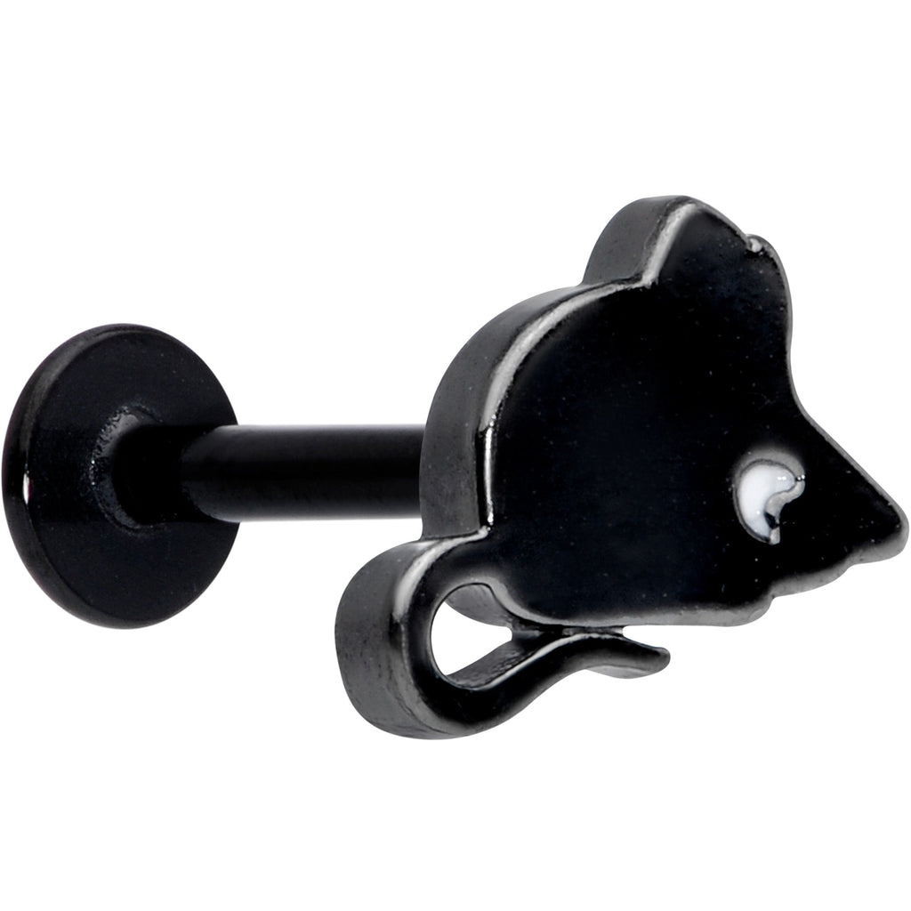 BodyCandy 16G 5/16 Black Mouse Labret Monroe Tragus — main product shot