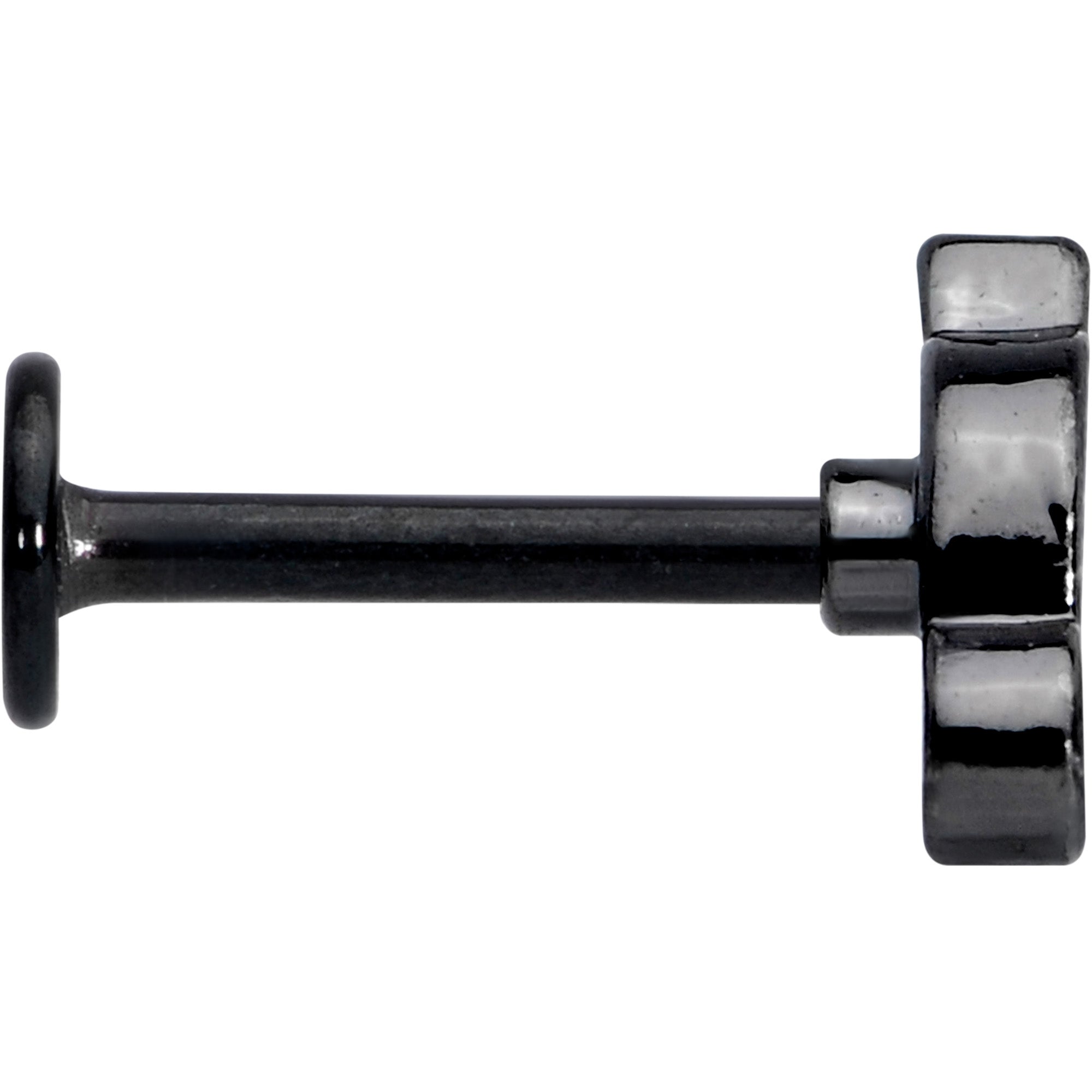 BodyCandy 16G 5/16 Black Mouse Labret Monroe Tragus — lifestyle context