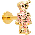 BodyCandy 16G 5/16 Gold Tone Mummy Halloween Labret Monroe Tragus — main product shot