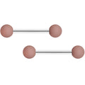 BodyCandy 14G 9/16 Brown Matte Barbell Nipple Ring Set — main product shot