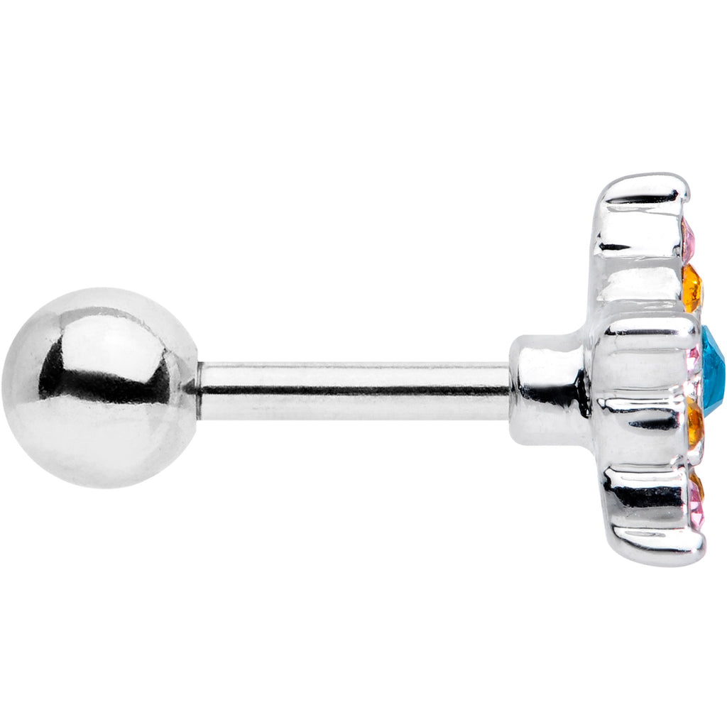 BodyCandy 16G 1/4 Pink Yellow Blue Gem Showy Star Cartilage Tragus Earring — lifestyle context