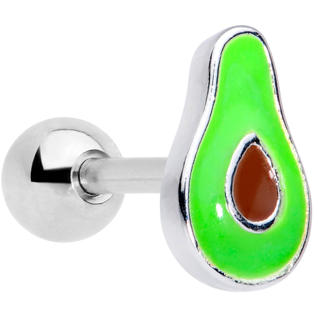 BodyCandy 16G 1/4 Groovy Green Avocado Fruit Cartilage Tragus Earring — main product shot