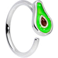 BodyCandy 16G 3/8 Green Groovy Avocado Closure Ring — main product shot