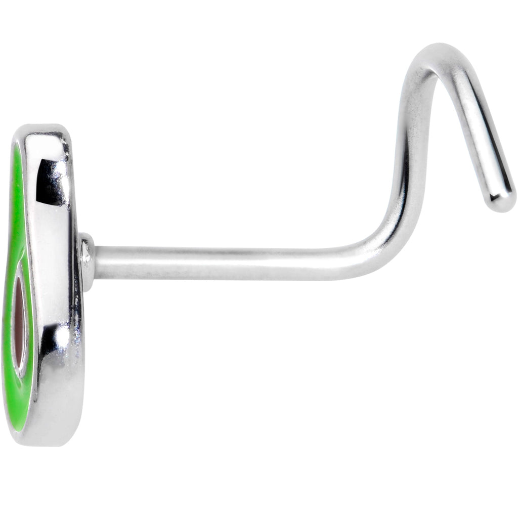 BodyCandy 20G 1/4 Groovy Avocado Nose Screw — lifestyle context